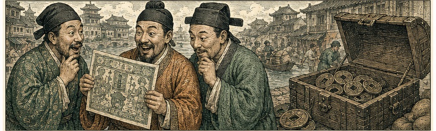 Editorial illustration: China tries paper