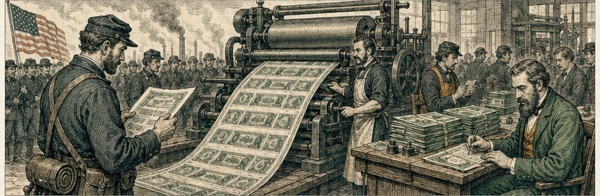 Editorial illustration: Greenbacks arrive
