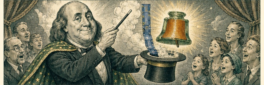 Editorial illustration: The hundred gets a ribbon