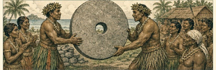Editorial illustration: Yap keeps giant stone money