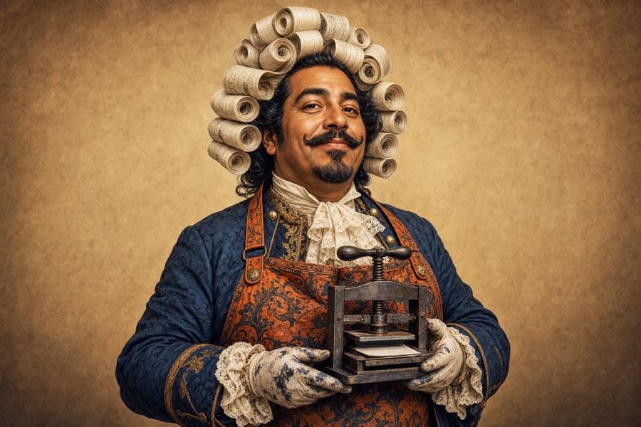 Engraved portrait of Alejandro Mercado